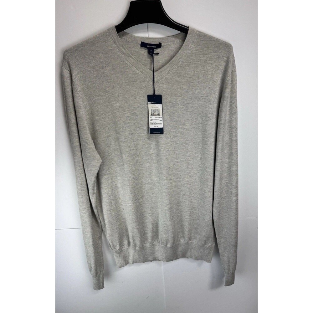Faconnable Men’s Sicoca V-Neck Silk Blend Sweater Size: Large NWT